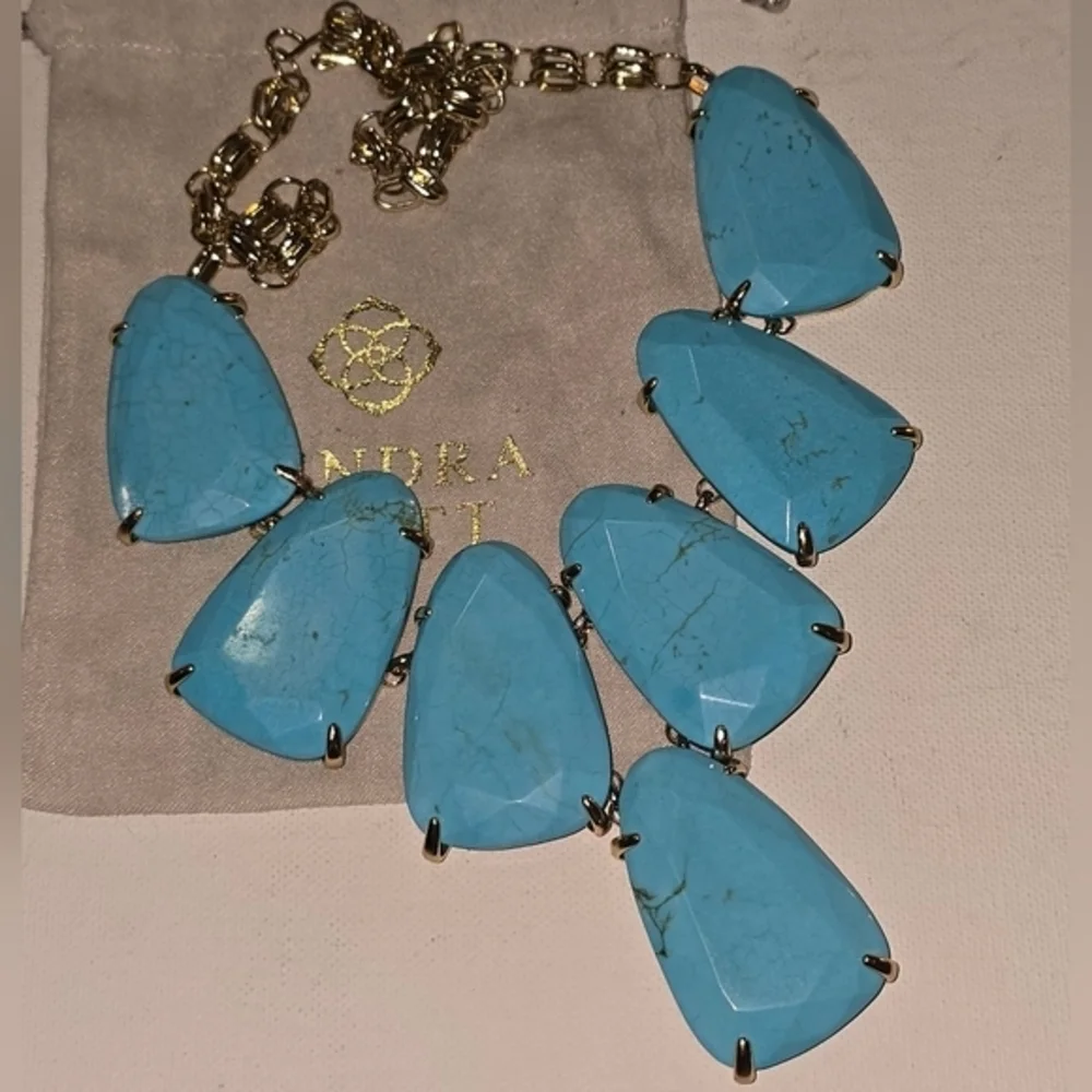Kendra‎ Scott Harlow statement necklace in Variegated Turquoise Magnesite???